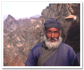 Mountain dwelling Taoist monk